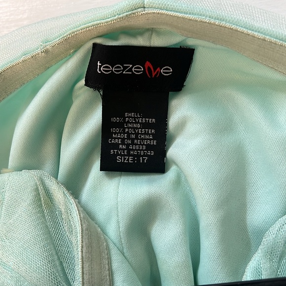 TEEZ ME size 17 Seafoam green strapless dress - Picture 6 of 6